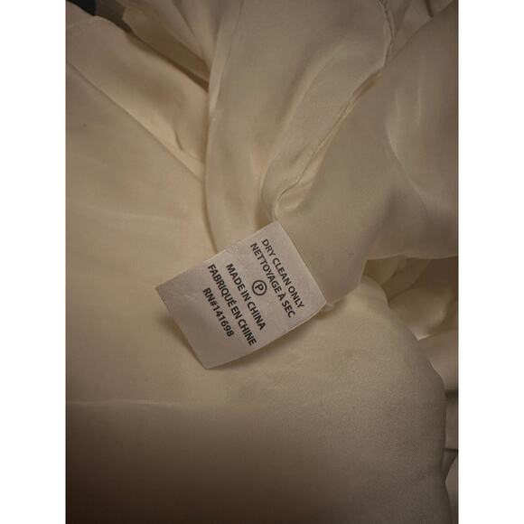 $445 Ramy Brook Mariah Satin Mini Dress Ivory Womens Size S New Bridal Style - Picture 8 of 8